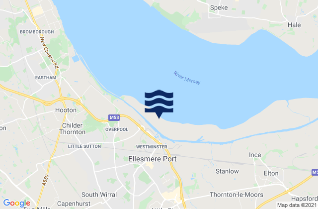 Mappa delle Getijden in Ellesmere Port, United Kingdom