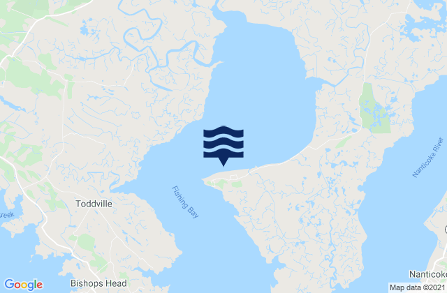 Mappa delle Getijden in Elliott Island, United States