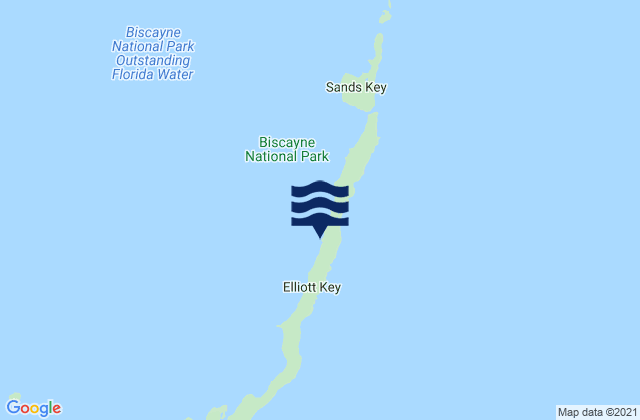 Mappa delle Getijden in Elliott Key Harbor Elliott Key Biscayne Bay, United States