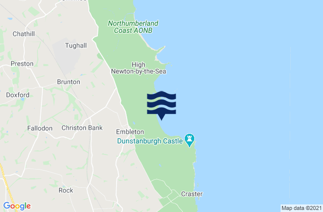 Mappa delle Getijden in Embleton Bay Beach, United Kingdom