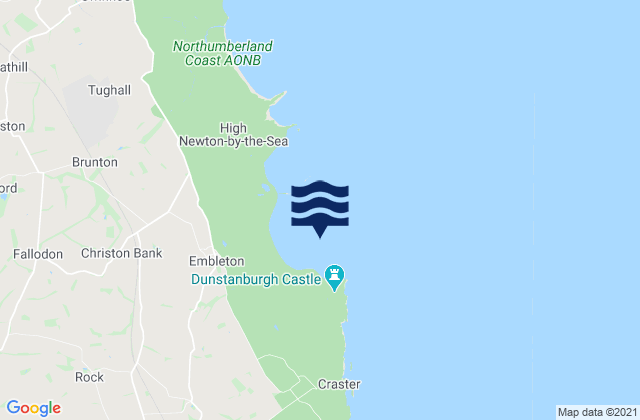 Mappa delle Getijden in Embleton Bay, United Kingdom