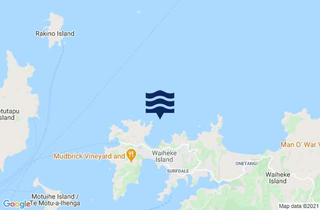 Mappa delle Getijden in Enclosure Bay, New Zealand