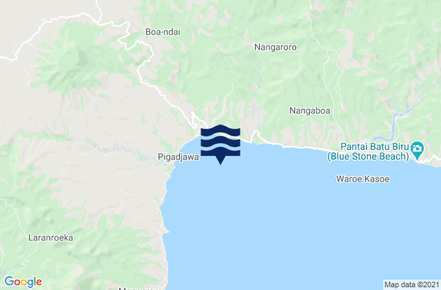 Mappa delle Getijden in Ende Bay, Indonesia