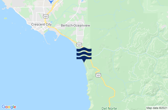 Mappa delle Getijden in Enderts Beach, United States
