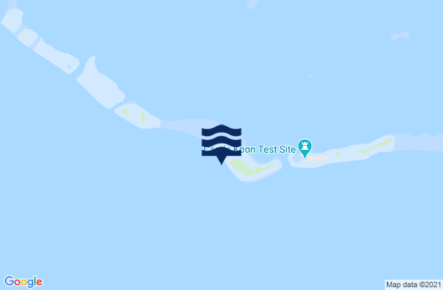 Mappa delle Getijden in Eniirikku Island Bikini Atoll, Micronesia