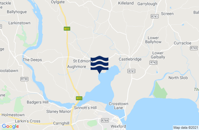 Mappa delle Getijden in Enniscorthy, Ireland