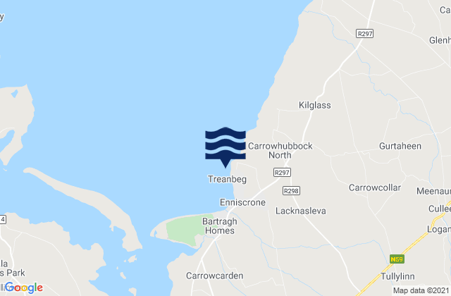 Mappa delle Getijden in Enniscrone, Ireland