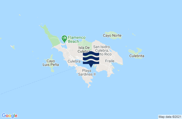 Mappa delle Getijden in Ensenada Honda Culebra Island, Puerto Rico