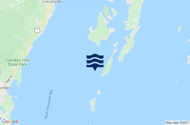 Mappa delle Getijden in Ensign Island SSE of, United States