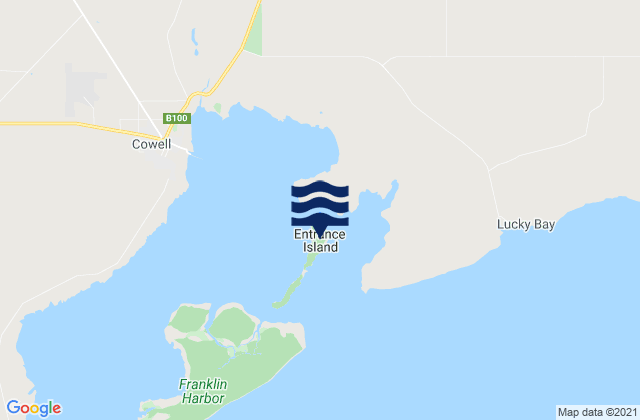 Mappa delle Getijden in Entrance Island, Australia