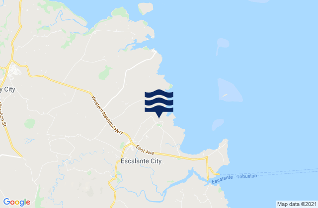 Mappa delle Getijden in Escalante, Philippines