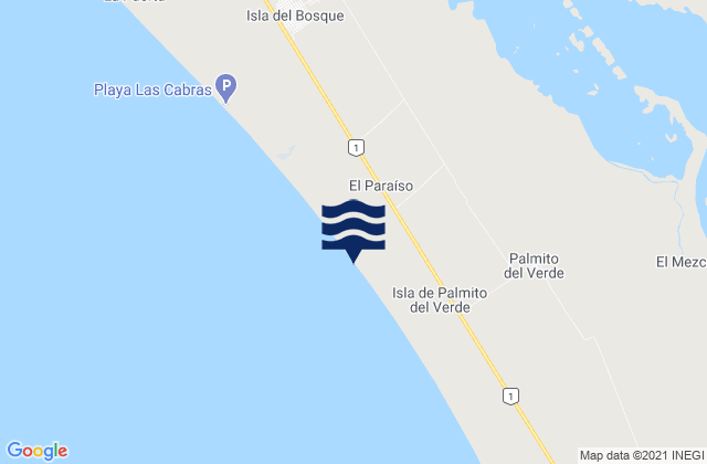 Mappa delle Getijden in Escuinapa, Mexico