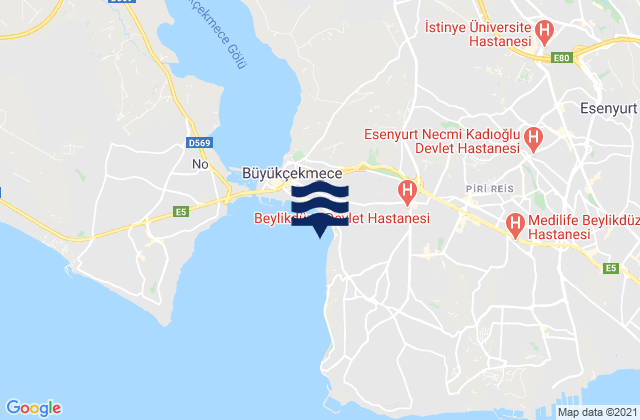 Mappa delle Getijden in Esenyurt, Turkey