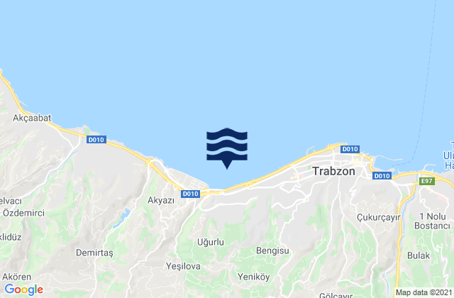 Mappa delle Getijden in Esiroğlu, Turkey