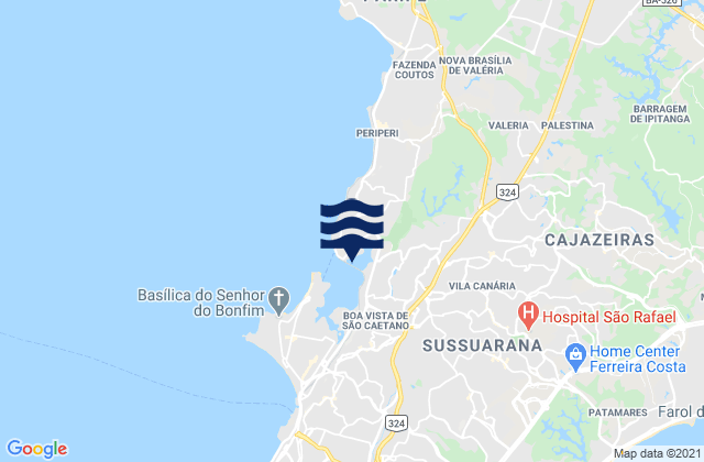 Mappa delle Getijden in Estaleiro Reef, Brazil
