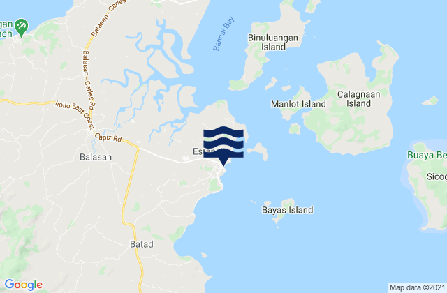 Mappa delle Getijden in Estancia, Philippines