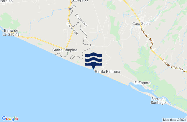 Mappa delle Getijden in Estero Garita Palmera, El Salvador