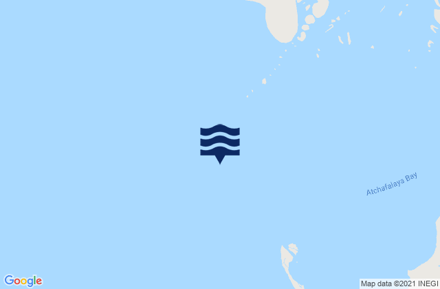 Mappa delle Getijden in Eugene Island North of Atchafalaya Bay, United States