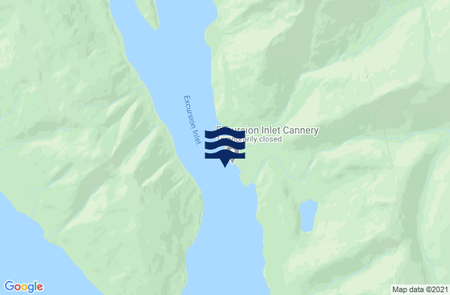 Mappa delle Getijden in Excursion Inlet Entrance, United States