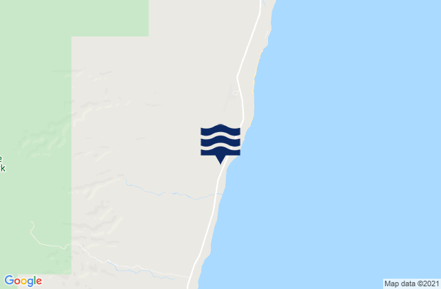 Mappa delle Getijden in Exmouth, Australia