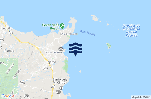 Mappa delle Getijden in Fajardo Harbor (channel), Puerto Rico