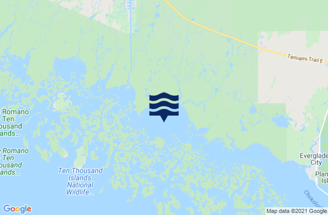 Mappa delle Getijden in Fakahatchee Bay, United States