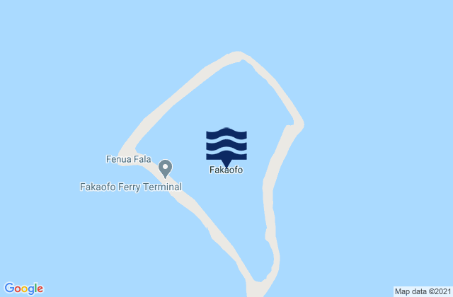 Mappa delle Getijden in Fakaofo Atoll, Samoa