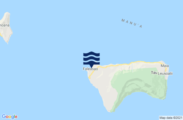 Mappa delle Getijden in Faleāsao, American Samoa