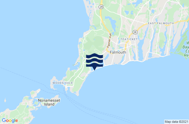 Mappa delle Getijden in Falmouth Heights Beach, United States
