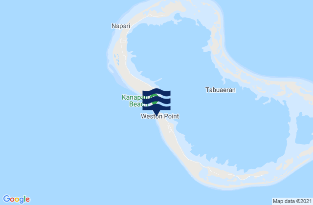 Mappa delle Getijden in Fanning Island, Kiribati