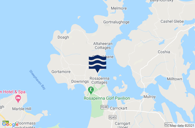 Mappa delle Getijden in Fannys Bay, Ireland