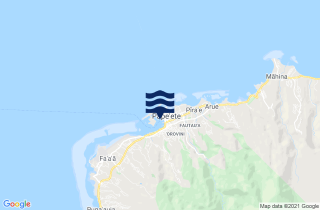 Mappa delle Getijden in Fare Ute Point, French Polynesia