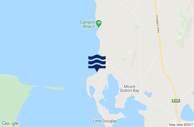 Mappa delle Getijden in Farm Beach, Australia