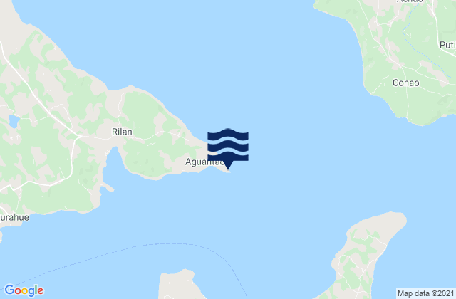 Mappa delle Getijden in Faro Punta Aguantao, Chile