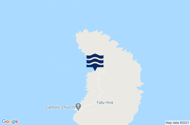 Mappa delle Getijden in Fatu-Hiva, French Polynesia
