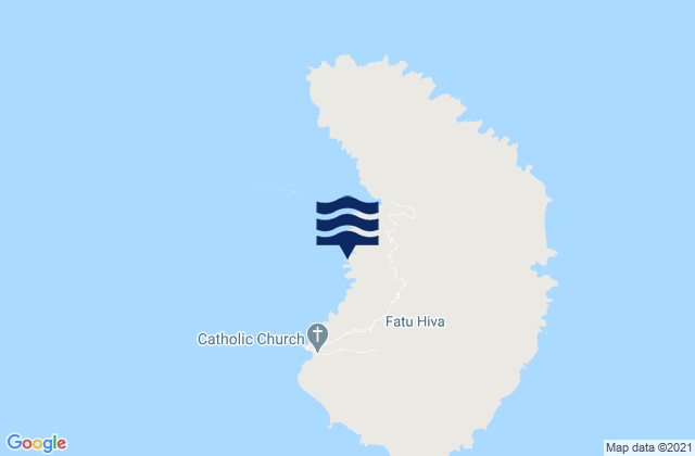 Mappa delle Getijden in Fatu Hiva, French Polynesia