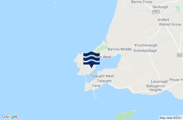 Mappa delle Getijden in Fenit Island, Ireland