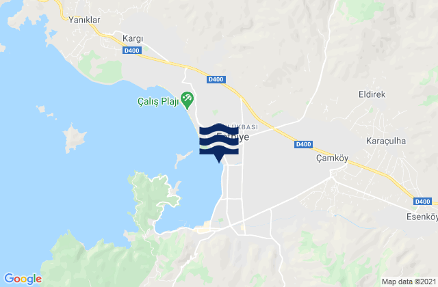 Mappa delle Getijden in Fethiye, Turkey