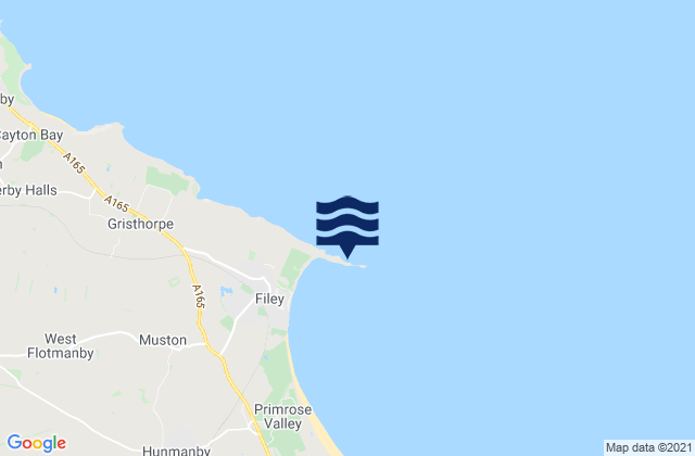 Mappa delle Getijden in Filey Bay, United Kingdom