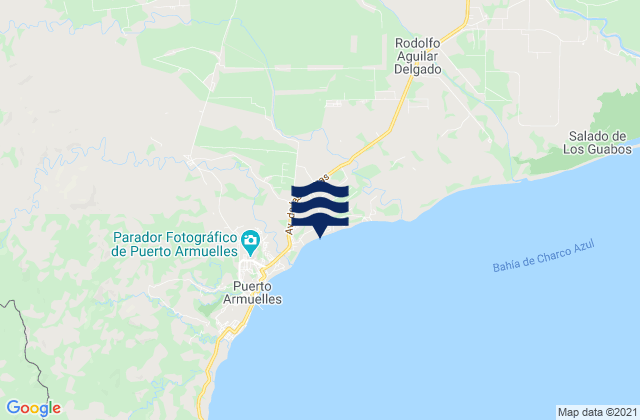 Mappa delle Getijden in Finca Blanco, Panama