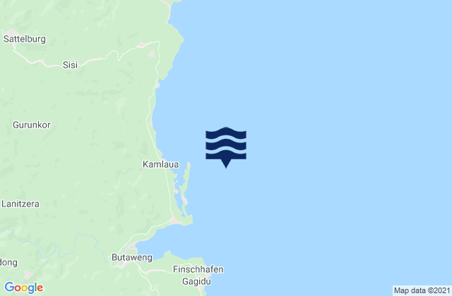 Mappa delle Getijden in Finsch Harbor, Papua New Guinea