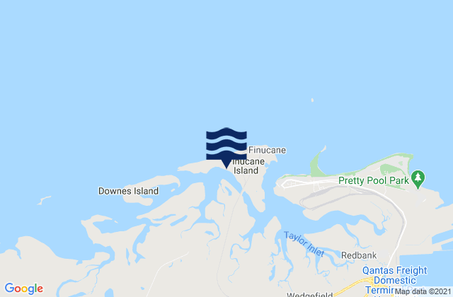 Mappa delle Getijden in Finucane Island, Australia
