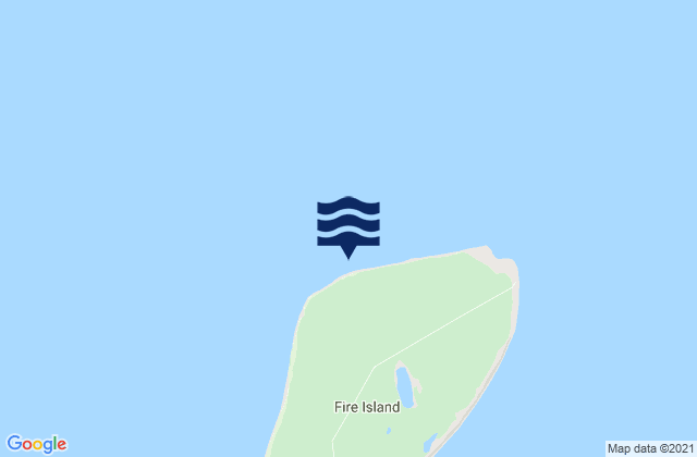 Mappa delle Getijden in Fire Island, United States