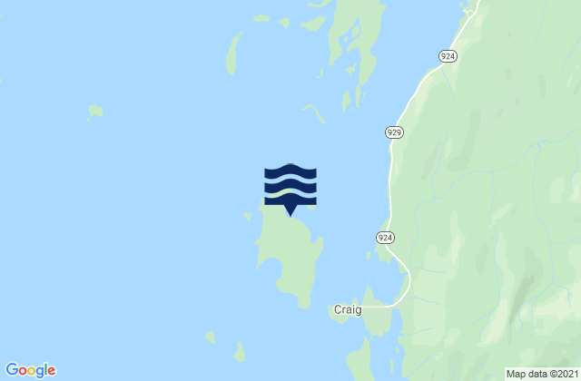 Mappa delle Getijden in Fish Egg Island, United States