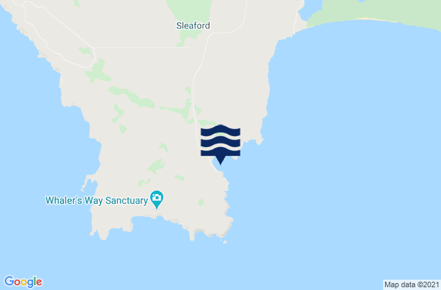 Mappa delle Getijden in Fisheries Bay, Australia