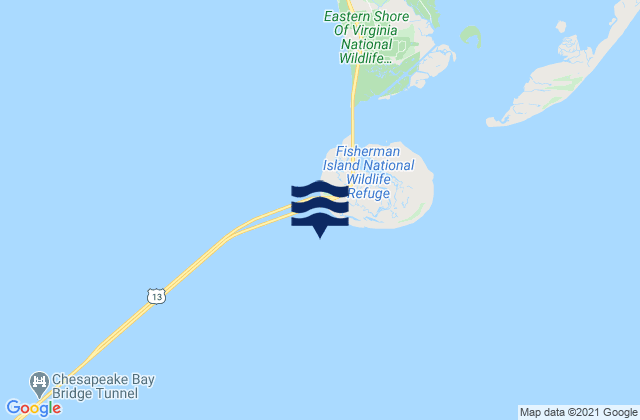 Mappa delle Getijden in Fishermans Island 0.5 n.mi. SW of, United States