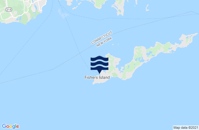 Mappa delle Getijden in Fishers Island, United States