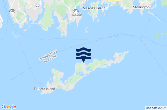 Mappa delle Getijden in Fishers Island, United States