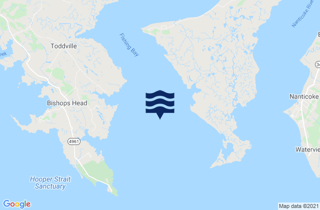 Mappa delle Getijden in Fishing Point, Fishing Bay, Chesapeake Bay, United States