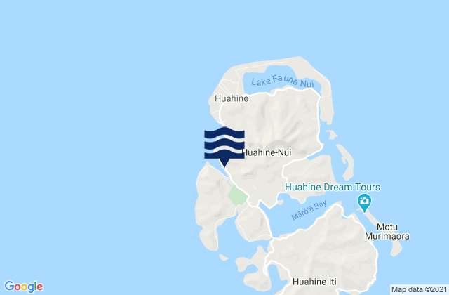 Mappa delle Getijden in Fitii, French Polynesia